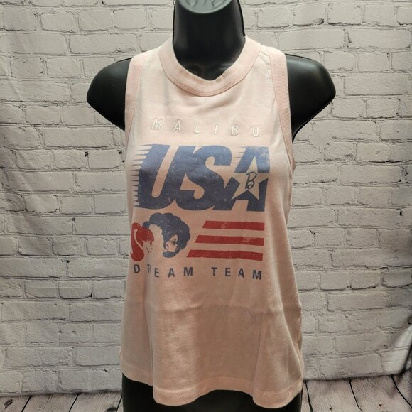 Malibu Barbie USA Ribbed Tank Top - Picture 1 of 8